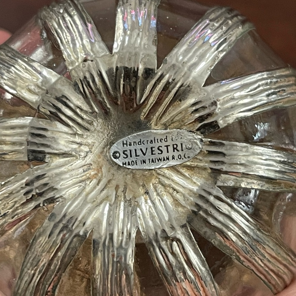 Silvestri silver plated blown glass ornament - Picture 6 of 7
